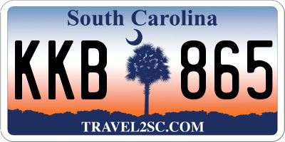 SC license plate KKB865