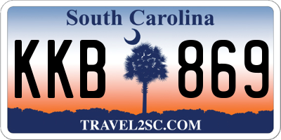 SC license plate KKB869
