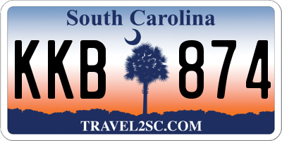 SC license plate KKB874
