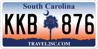 SC license plate KKB876