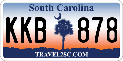 SC license plate KKB878