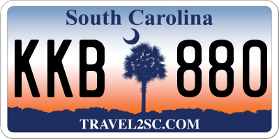 SC license plate KKB880
