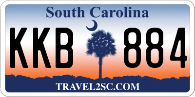SC license plate KKB884