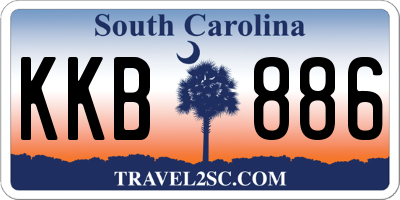 SC license plate KKB886