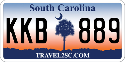 SC license plate KKB889