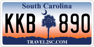 SC license plate KKB890