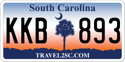 SC license plate KKB893