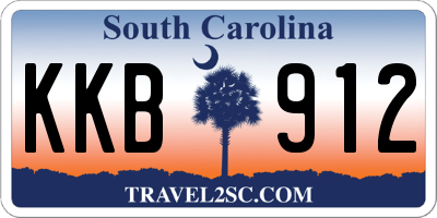 SC license plate KKB912