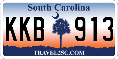 SC license plate KKB913
