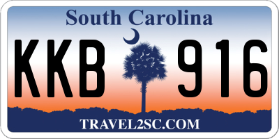 SC license plate KKB916