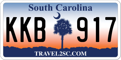SC license plate KKB917