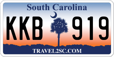SC license plate KKB919