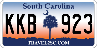 SC license plate KKB923