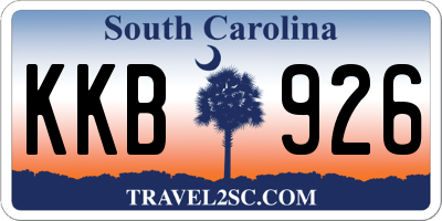 SC license plate KKB926