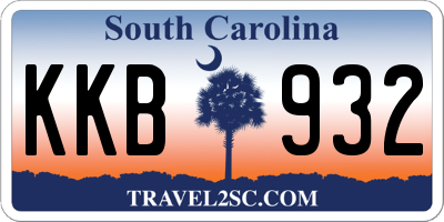 SC license plate KKB932