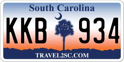 SC license plate KKB934