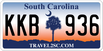 SC license plate KKB936