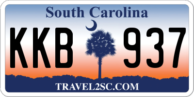 SC license plate KKB937