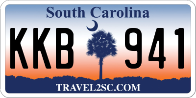 SC license plate KKB941