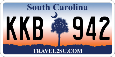 SC license plate KKB942
