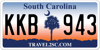 SC license plate KKB943