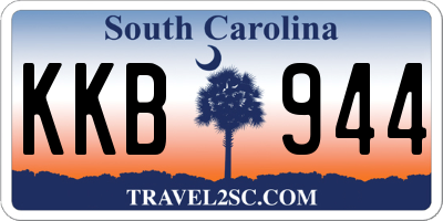 SC license plate KKB944