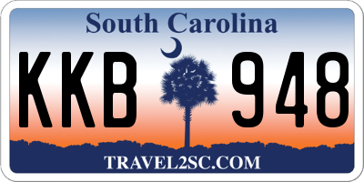 SC license plate KKB948