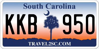 SC license plate KKB950