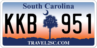 SC license plate KKB951