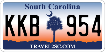 SC license plate KKB954