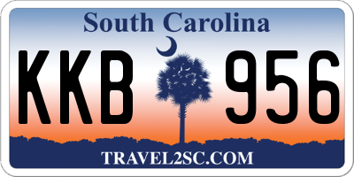 SC license plate KKB956