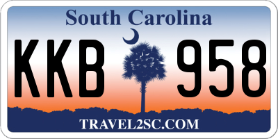 SC license plate KKB958
