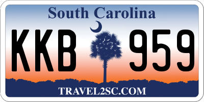 SC license plate KKB959