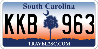 SC license plate KKB963