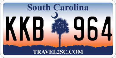 SC license plate KKB964