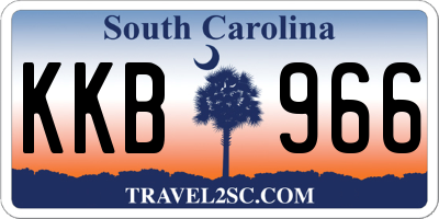 SC license plate KKB966