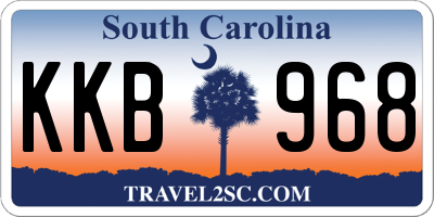 SC license plate KKB968