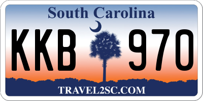 SC license plate KKB970