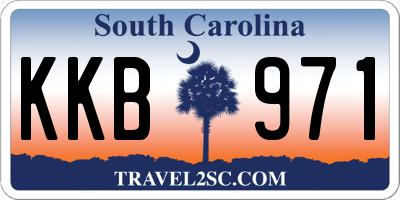 SC license plate KKB971