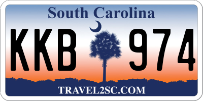 SC license plate KKB974