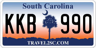 SC license plate KKB990