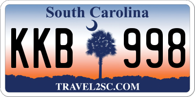 SC license plate KKB998