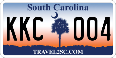 SC license plate KKC004