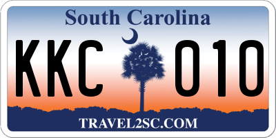 SC license plate KKC010