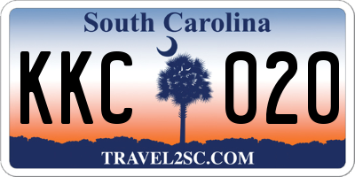 SC license plate KKC020