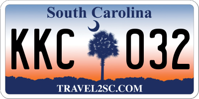 SC license plate KKC032