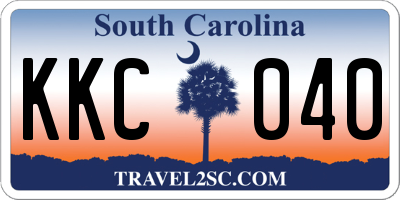 SC license plate KKC040