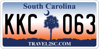 SC license plate KKC063