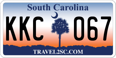 SC license plate KKC067