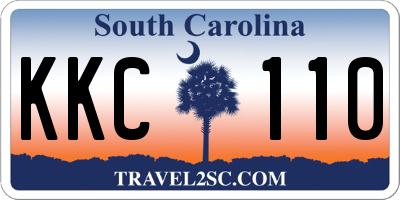 SC license plate KKC110